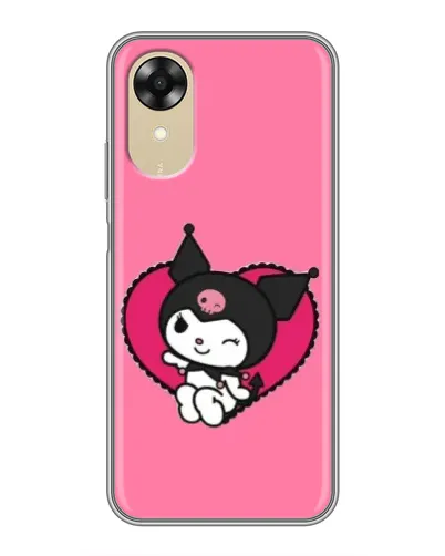Чехол для OPPO A17k с картинкой «Kuromi — любовь в сердце»