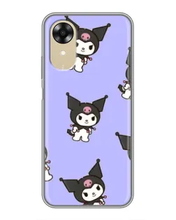 Чехол для OPPO A17k с картинкой «Паттерн с Kuromi» Чехол для OPPO A17k с картинкой «Паттерн с Kuromi»