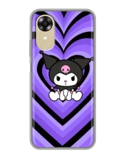 Чехол для OPPO A17k с картинкой «Kuromi и фиолетовые сердца» Чехол для OPPO A17k с картинкой «Kuromi и фиолетовые сердца»