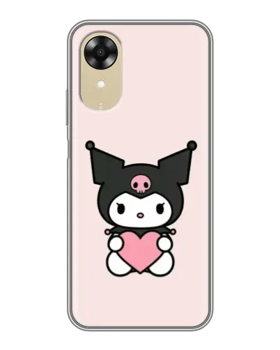 Чехол для OPPO A17k с картинкой «Kuromi и сердце»
