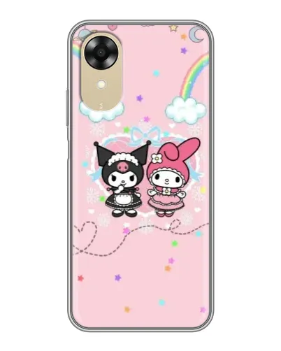 Чехол для OPPO A17k с картинкой «My Melody и Kuromi»