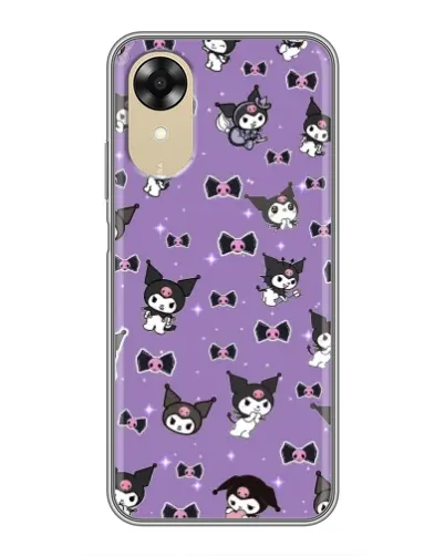 Чехол для OPPO A17k с картинкой «Kuromi — паттерн»