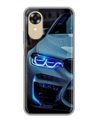 Чехол для OPPO A17k с картинкой «Взгляд BMW с синими фарами» Чехол для OPPO A17k с картинкой «Взгляд BMW с синими фарами»