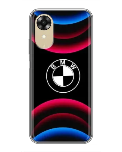 Чехол для OPPO A17k с картинкой «Логотип BMW и неоновые дуги» Чехол для OPPO A17k с картинкой «Логотип BMW и неоновые дуги»