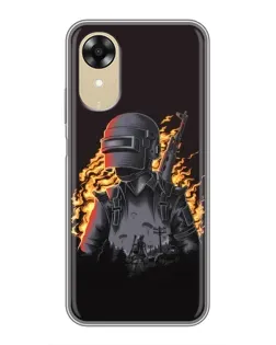 Чохол для OPPO A17k з картинкою «PUBG — вогняний силует» Чохол для OPPO A17k з картинкою «PUBG — вогняний силует»