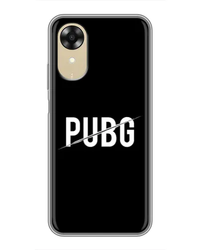 Чохол для OPPO A17k з картинкою «PUBG — білий логотип»