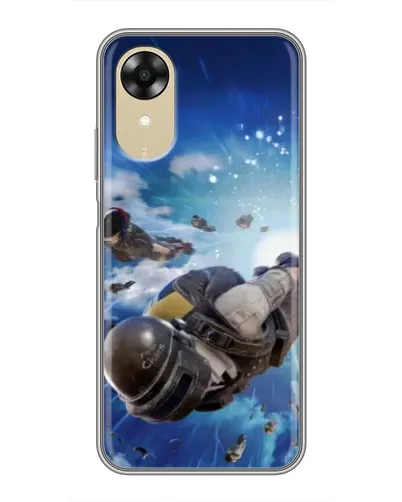 Чохол для OPPO A17k з картинкою «Десант PUBG — стрибок»