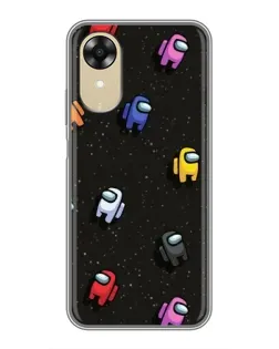 Чохол для OPPO A17k з картинкою «Космічний патерн Among Us»
