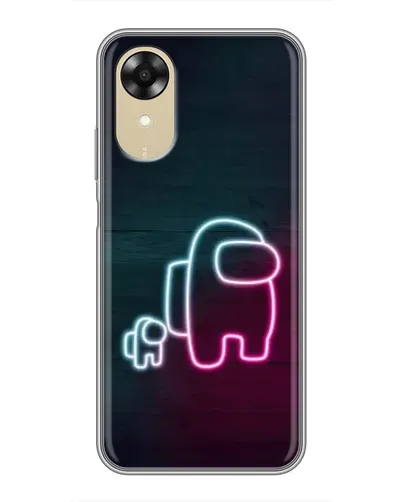 Чохол для OPPO A17k з картинкою «Among Us неон-арт»