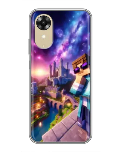 Чехол для OPPO A17k с картинкой «Стив и космос» Чехол для OPPO A17k с картинкой «Стив и космос»