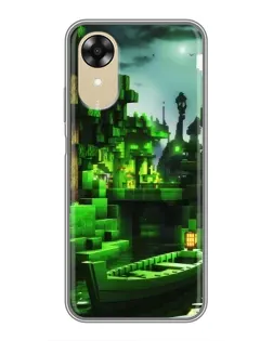 Чохол для OPPO A17k з картинкою «Minecraft лісовий пейзаж»