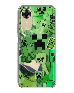 Чохол для OPPO A17k з картинкою «Кріпери Minecraft»