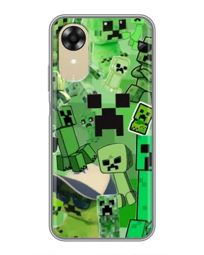 Чехол для OPPO A17k с картинкой «Криперы Minecraft» Чехол для OPPO A17k с картинкой «Криперы Minecraft»
