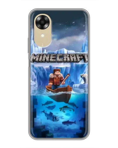 Чехол для OPPO A17k с картинкой «Minecraft ледяной мир» Чехол для OPPO A17k с картинкой «Minecraft ледяной мир»