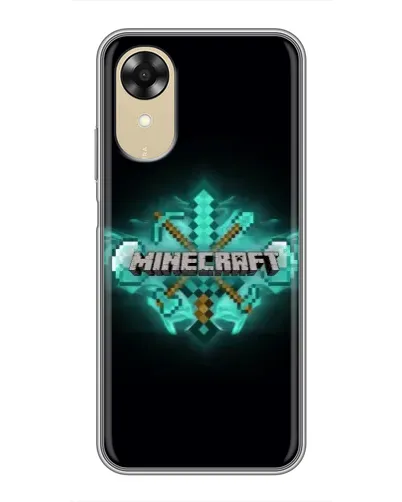 Чехол для OPPO A17k с картинкой «Minecraft Diamond лого» Чехол для OPPO A17k с картинкой «Minecraft Diamond лого»