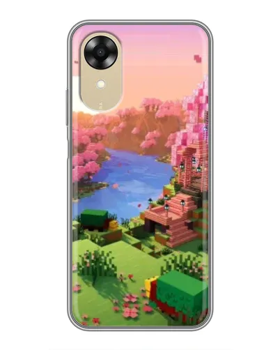 Чехол для OPPO A17k с картинкой «Розовое дерево Minecraft» Чехол для OPPO A17k с картинкой «Розовое дерево Minecraft»