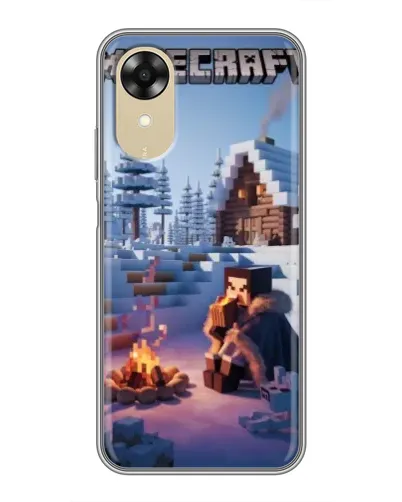 Чехол для OPPO A17k с картинкой «Зимний Minecraft» Чехол для OPPO A17k с картинкой «Зимний Minecraft»