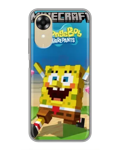 Чехол для OPPO A17k с картинкой «Губка Боб Minecraft» Чехол для OPPO A17k с картинкой «Губка Боб Minecraft»