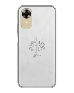 Чохол для OPPO A17k з картинкою «Івана 3:16 Хрест» Чохол для OPPO A17k з картинкою «Івана 3:16 Хрест»