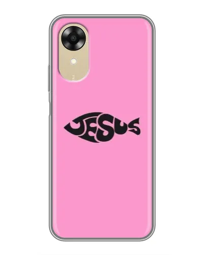 Чохол для OPPO A17k з картинкою «Рожевий символ Jesus» Чохол для OPPO A17k з картинкою «Рожевий символ Jesus»