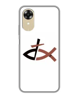 Чохол для OPPO A17k з картинкою «Риба та хрест»
