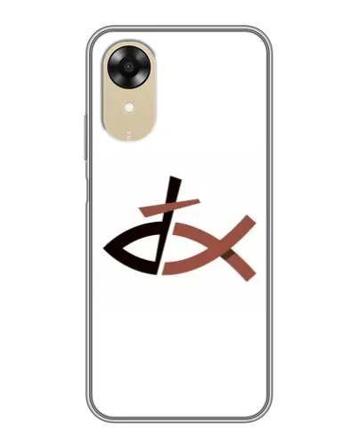 Чохол для OPPO A17k з картинкою «Риба та хрест» Чохол для OPPO A17k з картинкою «Риба та хрест»