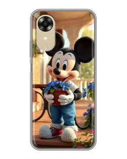 Чехол для OPPO A17k с картинкой «Микки садовод»