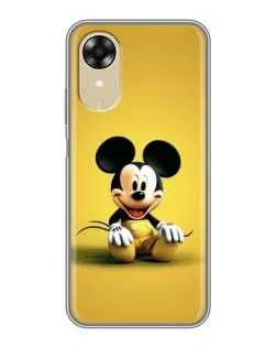 Чехол для OPPO A17k с картинкой «Микки на желтом»
