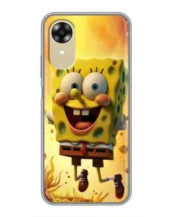 Чохол для OPPO A17k з картинкою «Губка Боб стрибає»