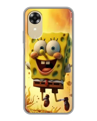 Чохол для OPPO A17k з картинкою «Губка Боб стрибає»