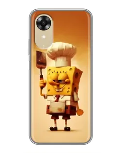 Чохол для OPPO A17k з картинкою «Губка Боб кухар»