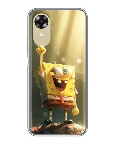 Чохол для OPPO A17k з картинкою «Сяючий Спанч Боб»