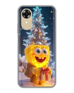 Чохол для OPPO A17k з картинкою «Різдвяний Спанч Боб»