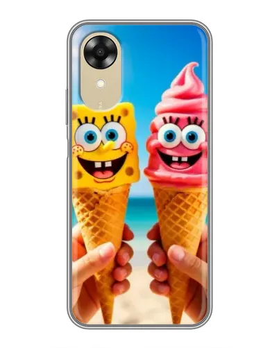 Чохол для OPPO A17k з картинкою «Спанч Боб морозиво»