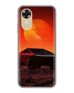 Чохол для OPPO A17k з картинкою «Cybertruck на Марсі»