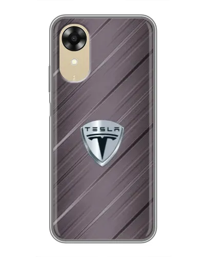 Чехол для OPPO A17k с картинкой «Металлическая текстура Tesla» Чехол для OPPO A17k с картинкой «Металлическая текстура Tesla»