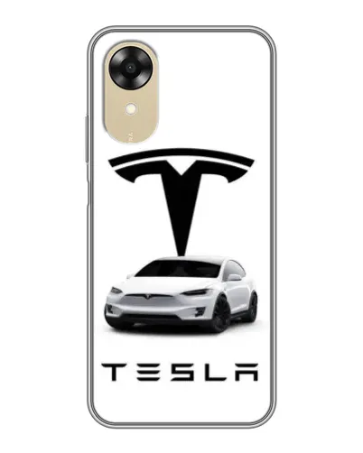 Чехол для OPPO A17k с картинкой «Tesla White Style» Чехол для OPPO A17k с картинкой «Tesla White Style»