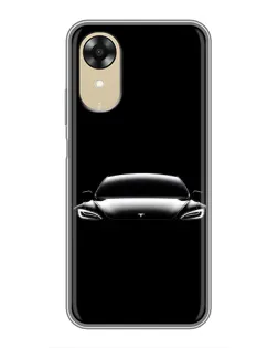 Чохол для OPPO A17k з картинкою «Фари Tesla Night»