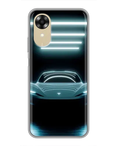Чехол для OPPO A17k с картинкой «Tesla в неоне» Чехол для OPPO A17k с картинкой «Tesla в неоне»
