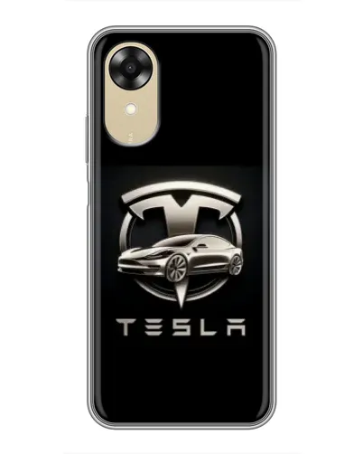 Чехол для OPPO A17k с картинкой «Tesla — серебристое авто» Чехол для OPPO A17k с картинкой «Tesla — серебристое авто»