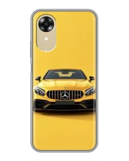 Чехол для OPPO A17k с картинкой «Желтый Mercedes GT»