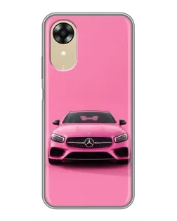 Чехол для OPPO A17k с картинкой «Розовый Mercedes AMG»