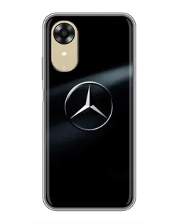 Чехол для OPPO A17k с картинкой «Mercedes на металле»