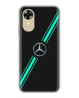 Чехол для OPPO A17k с картинкой «Спортивные линии Mercedes»