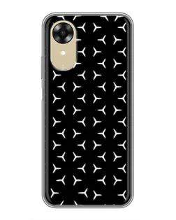 Чехол для OPPO A17k с картинкой «Mercedes паттерн звезд»