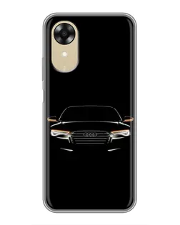 Чехол для OPPO A17k с картинкой «Audi — ночной контур»