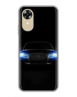 Чехол для OPPO A17k с картинкой «Audi в неоне»