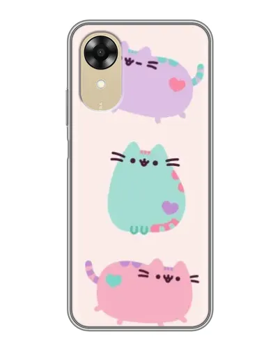 Чохол для OPPO A17k з картинкою «Pusheen тріо» Чохол для OPPO A17k з картинкою «Pusheen тріо»