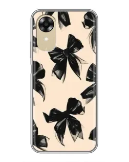 Чохол для OPPO A17k з картинкою «Патерн чорні банти» Чохол для OPPO A17k з картинкою «Патерн чорні банти»