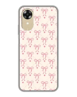 Чохол для OPPO A17k з картинкою «Рожеві бантики Coquette»